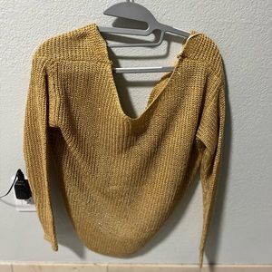 Sequence yellow long sleeve sweater NEVER WORN